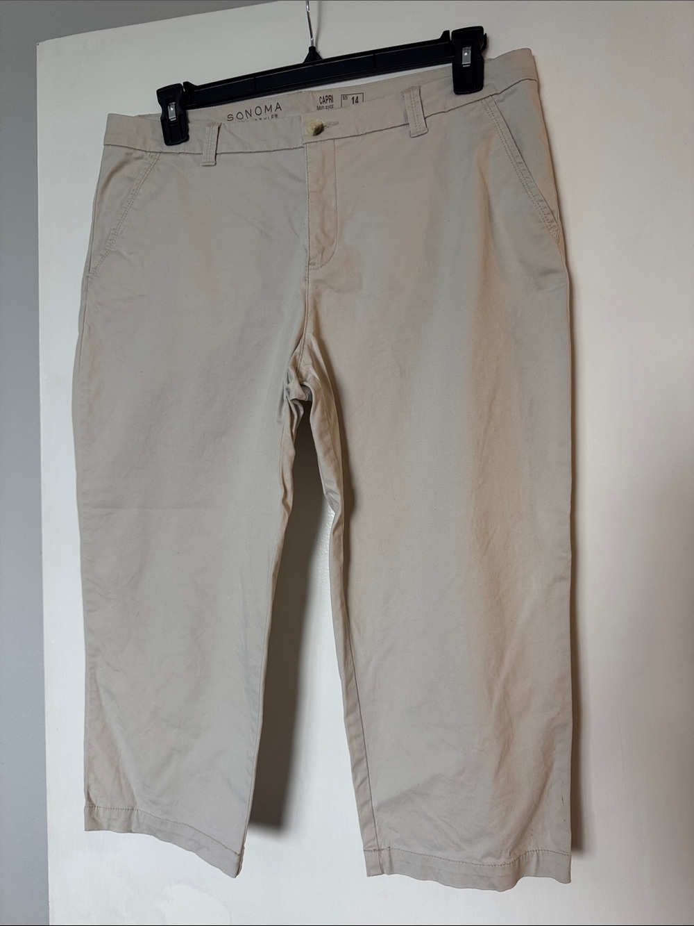Sonoma Capri Chinos in Light Tan/Cream Size 14